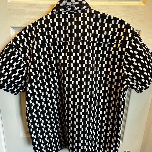 Hundreds short sleeve checked button-up shirt - L - Black & white - Picture 2 of 6